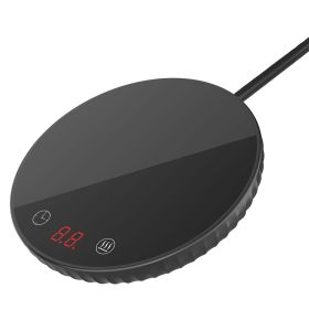 Desktop Electric Cup Warmer 8Hours Auto Off Overheating Protection Smart Timer Setting 2 Temperature Levels Ceramic Heating Panel For Office Home (Color: Black)