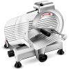 Meat Slicer Machine,8.5/10 inch Commercial Meat Slicer, 240W Frozen Meat Cheese Deli Slicer