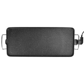 Electric Barbecue Grill Hot Plate Cooking BBQ Griddle Non-Stick Table Top Grill Griddle for Indoor Outdoor Camping Picnic (Size: 1500W L Size)