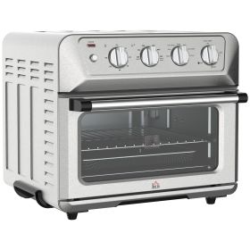 Air Fryer Toaster Oven, 21QT 7-In-1 Convection Oven Countertop, Warm, Broil, Toast, Bake and Air Fry, 4 Accessories Included, 1800W (Color: as Pic)
