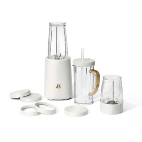 Drew Barrymore's Personal Blender Set Travel Cup Included Use for Smoothies, Salsas, and Creamy Sauces (Color: White Icing)