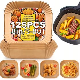 125 Pieces Air Fryer Baking Paper (Option: Style2)
