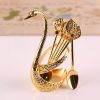 Swan Shaped Coffee Spoon Holder Set For Coffee Tea Dessert Zinc Alloy