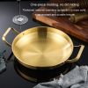 Sturdy Two Handle Stainless Steel Pan for Seafood, Stir Fry, Fried Chicken Tray