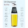 Oil Dispenser Bottle; 17oz Olive Oil Dispenser Oil Sprayer; Clear Glass Refillable Oil And Vinegar Dispenser Bottle With Measuring Scale