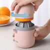 Hand Held Fruit Juicer Citrus Orange Squeezer Lid Rotation Press Anti-Slip Reamer for Lemon Lime Grapefruit Capacity Machine