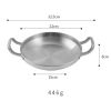 Sturdy Two Handle Stainless Steel Pan for Seafood, Stir Fry, Fried Chicken Tray