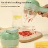 4-In-1 Vegetable Chopper Handheld Electric Vegetable Cutter Set Portable Wireless Garlic Masher, Press, and Slicer Set Multifunction Kitchen Tool