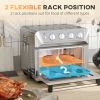 Air Fryer Toaster Oven, 21QT 7-In-1 Convection Oven Countertop, Warm, Broil, Toast, Bake and Air Fry, 4 Accessories Included, 1800W