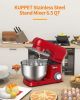 Stand Mixer,Stainless Steel Mixer 6.5-QT, kitchen Mixer 6-Speeds Tilt-Head Food Mixer with Dough Hook, Wire Whip & Flat Beater