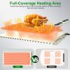 Food Warming Silicone Mat 9 Temperature Levels 6Hr Timer Auto Shut Off Roll-Up Electric Warming Tray for Party Buffet Gathering